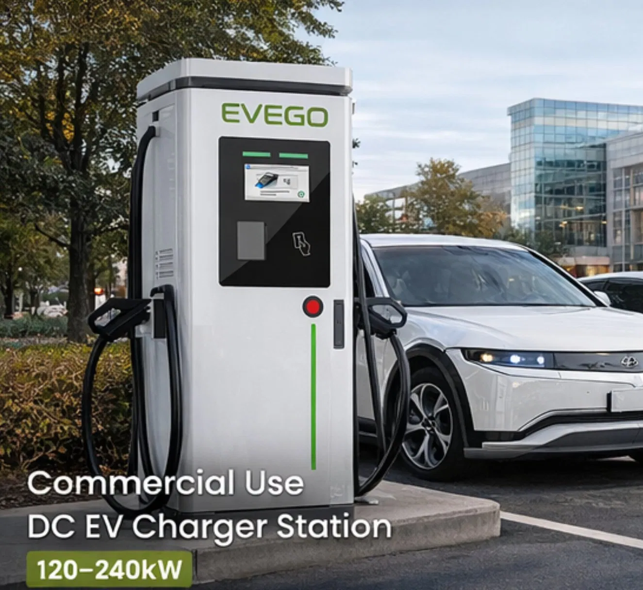 Public Use Floor-Mounted DC EV Charging Station CCS2
