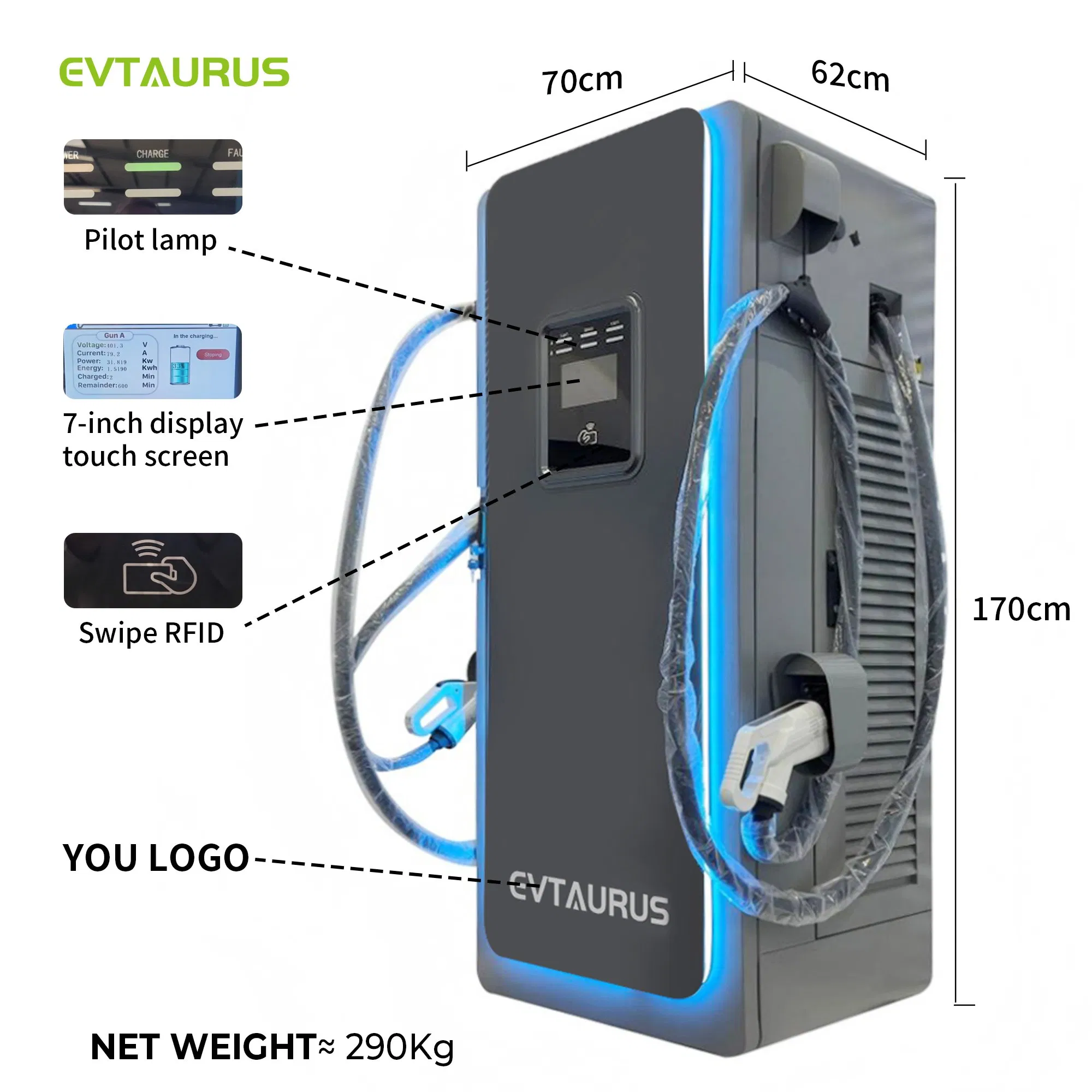 2026 New 80kw 120kw 160kw CCS2 Gbt Ultra Electric EV Fast Car Charging Station EV Charger