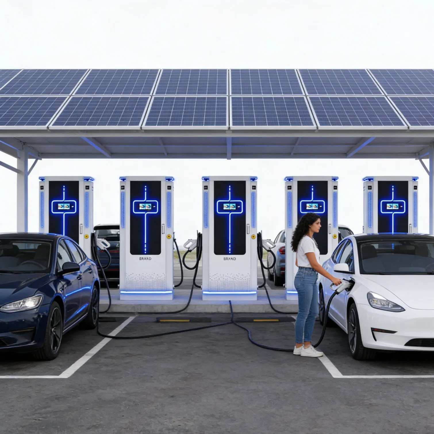 Campus 60kw EV Charger Ocpp 120kw Student Eco EV Charger UL CE