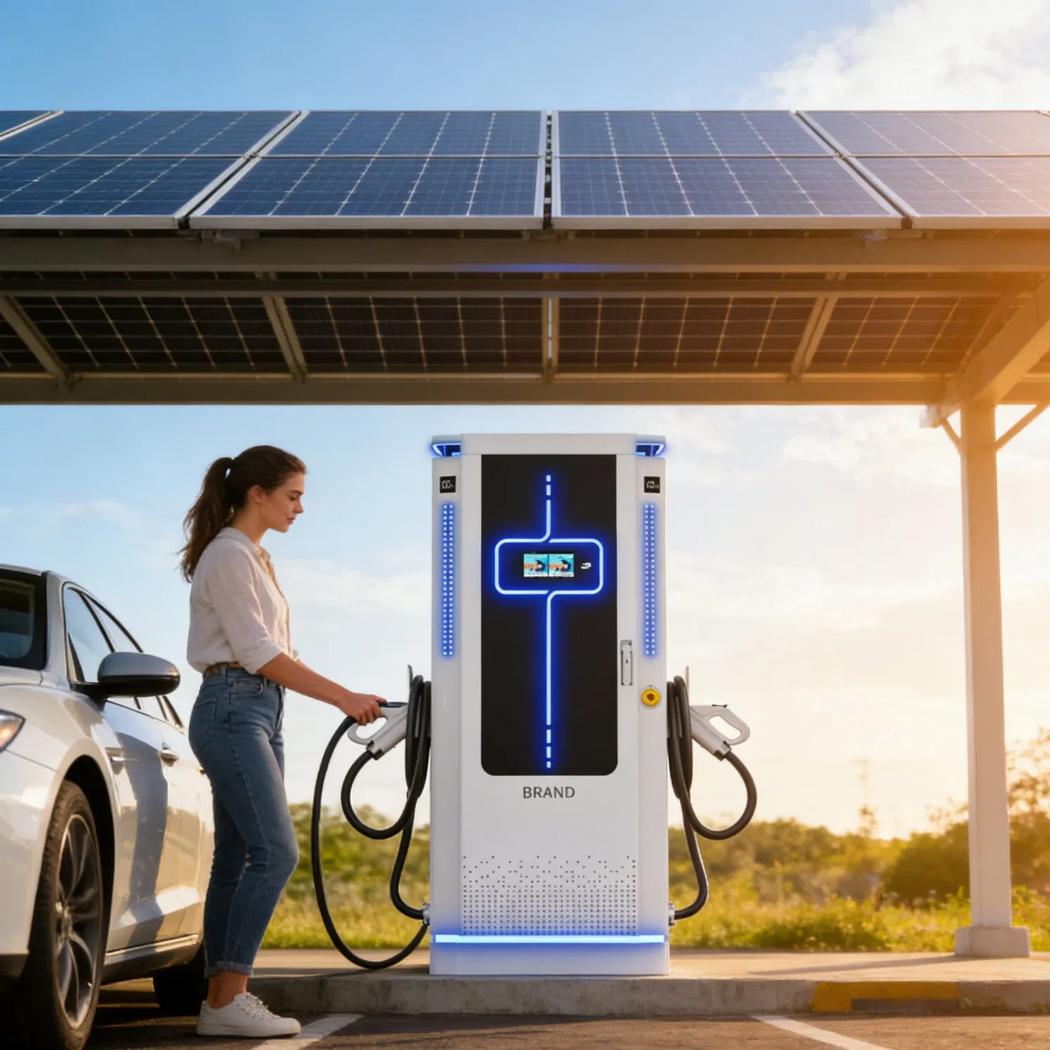 Campus 60kw EV Charger Ocpp 120kw Student Eco EV Charger UL CE