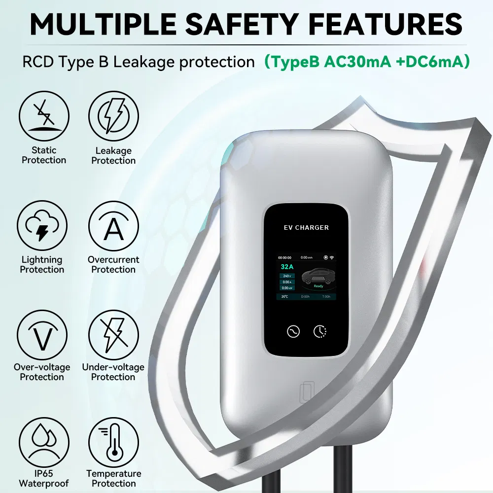 Gocean Custom Cheap WiFi APP Wholesale OEM Golden Supplier New 5m Interface 7 Kw Type 2 EV Charger