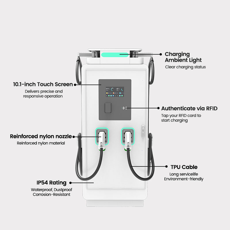 High-Efficiency 120kw Wall-Mounted CCS1 and CCS2 DC Charger