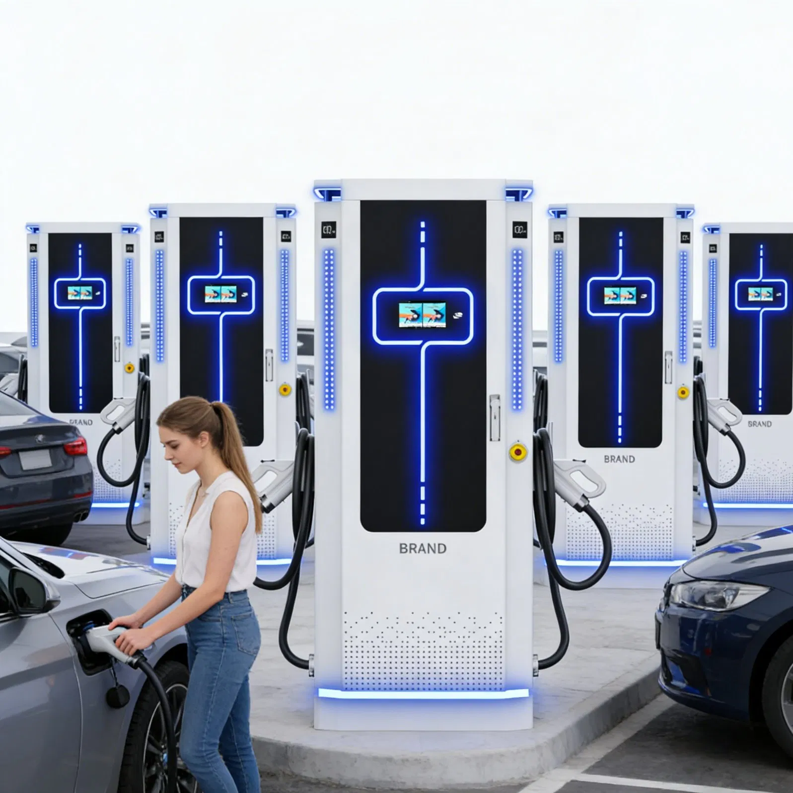 Nevi Compliant Level 3 UL Listed CCS1 Ocpp Commercial Fast EV Charger Dcfc Station USA Highway