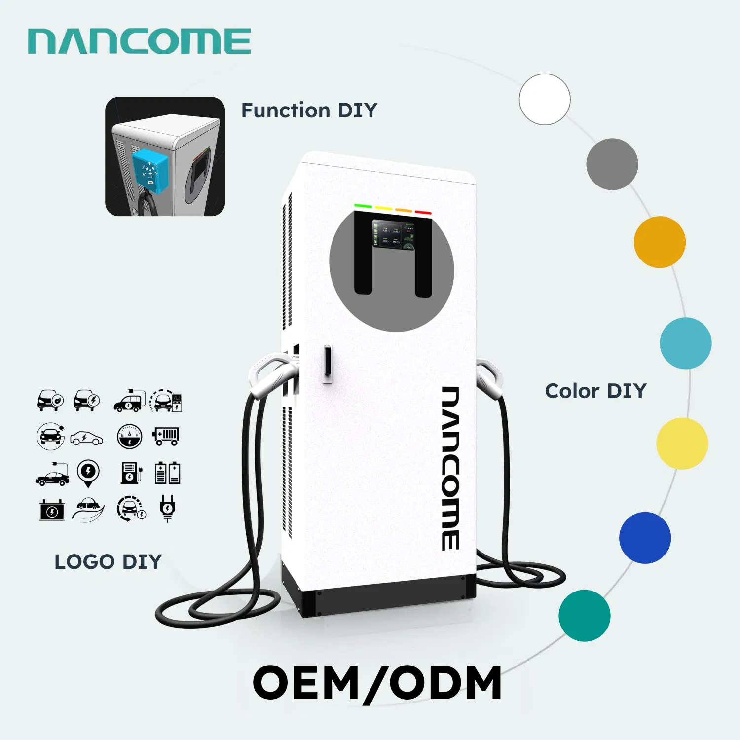60kw/80kw/120kw/160kw/240kw Commercial Level3 Electric Vehicle Charging Staion DC Fast EV Charger