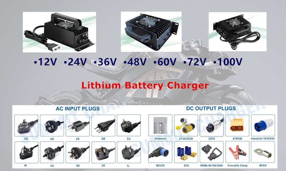 3000W Universal Charger for E-Bikes &amp; Trikes 12V-100V Lithium Fast Charging