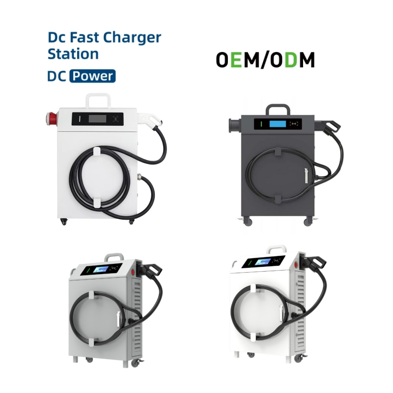 Commercial EV Mobile Portable Charging Pile GB/T/CCS1/CCS2/Chademo DC 220V-380V Electric Vehicle Charger