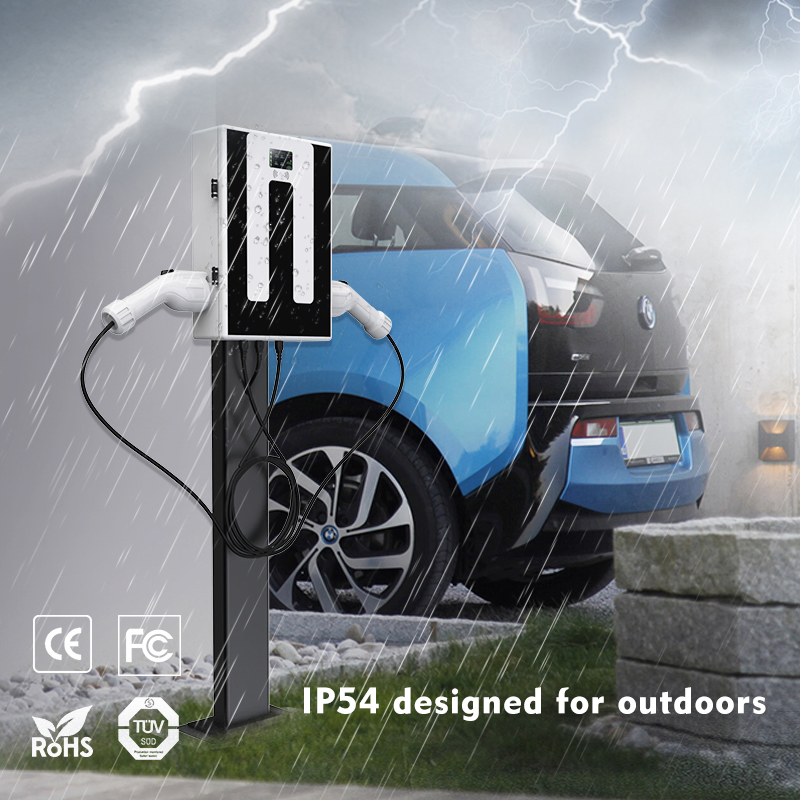 Nancome Commercial 44kw Dual Gun Pedestal EV Car Charging Stations with Ocpp