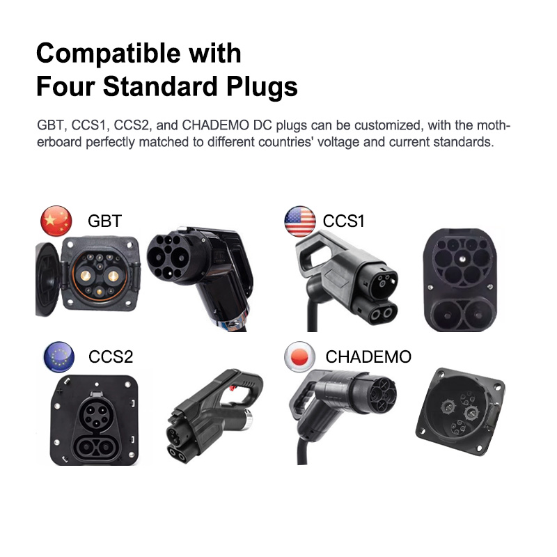 Portable Mode 4 DC EV Charger Mobile Fast Charging Station CCS1/CCS2/GB/T/Chademo Custom Power