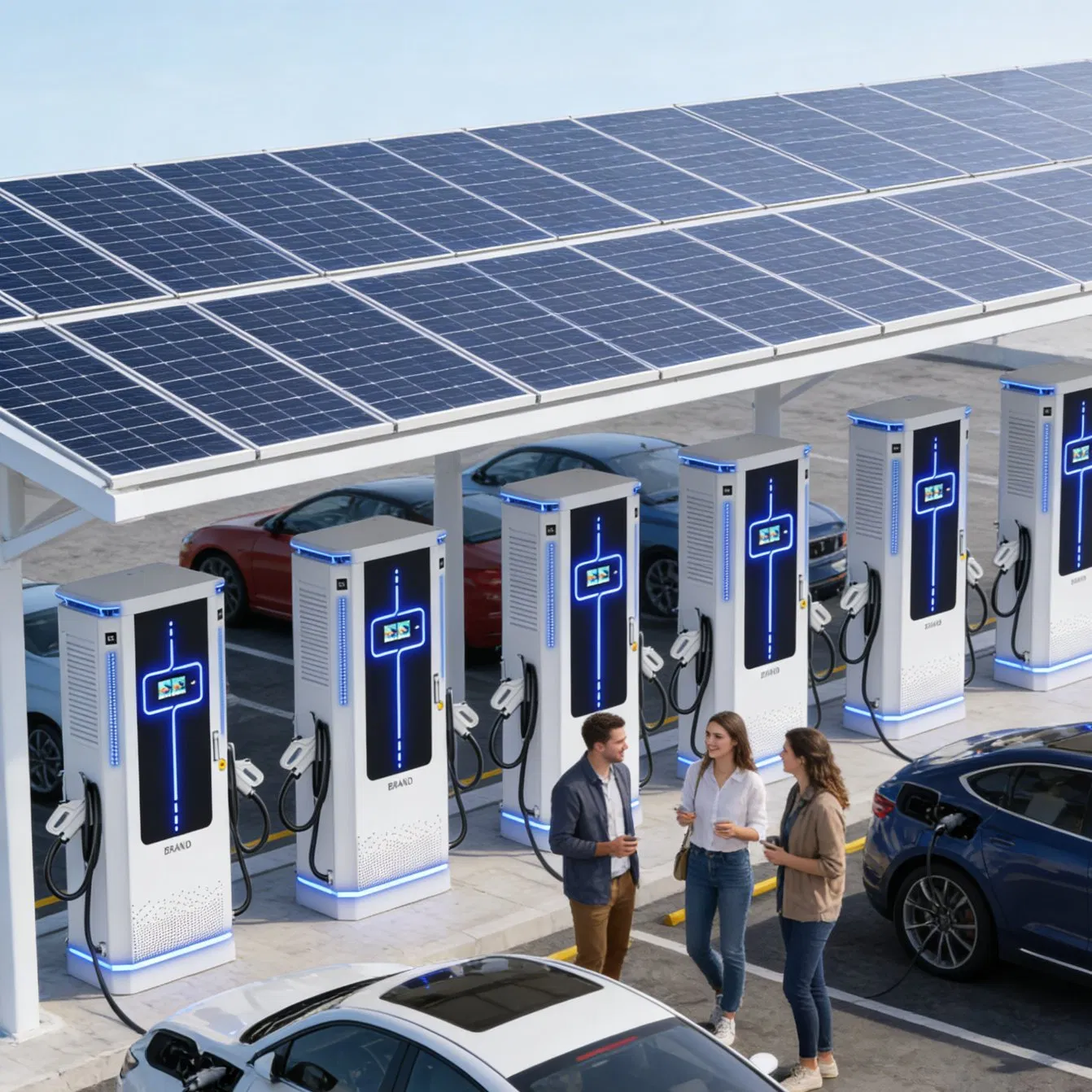 Nevi Compliant Level 3 UL Listed CCS1 Ocpp Networked Commercial EV Charger Dcfc Station USA Fast Charging