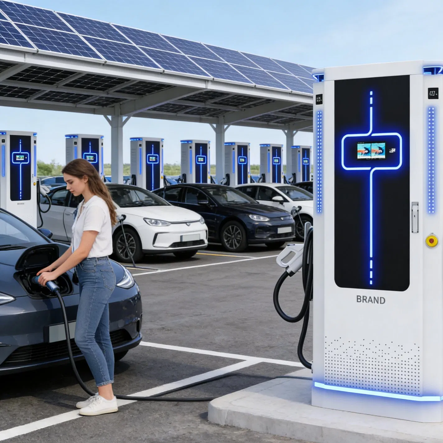 Nevi Compliant Level 3 UL Listed CCS1 Ocpp Networked Commercial EV Charger Dcfc Station USA Fast Charging