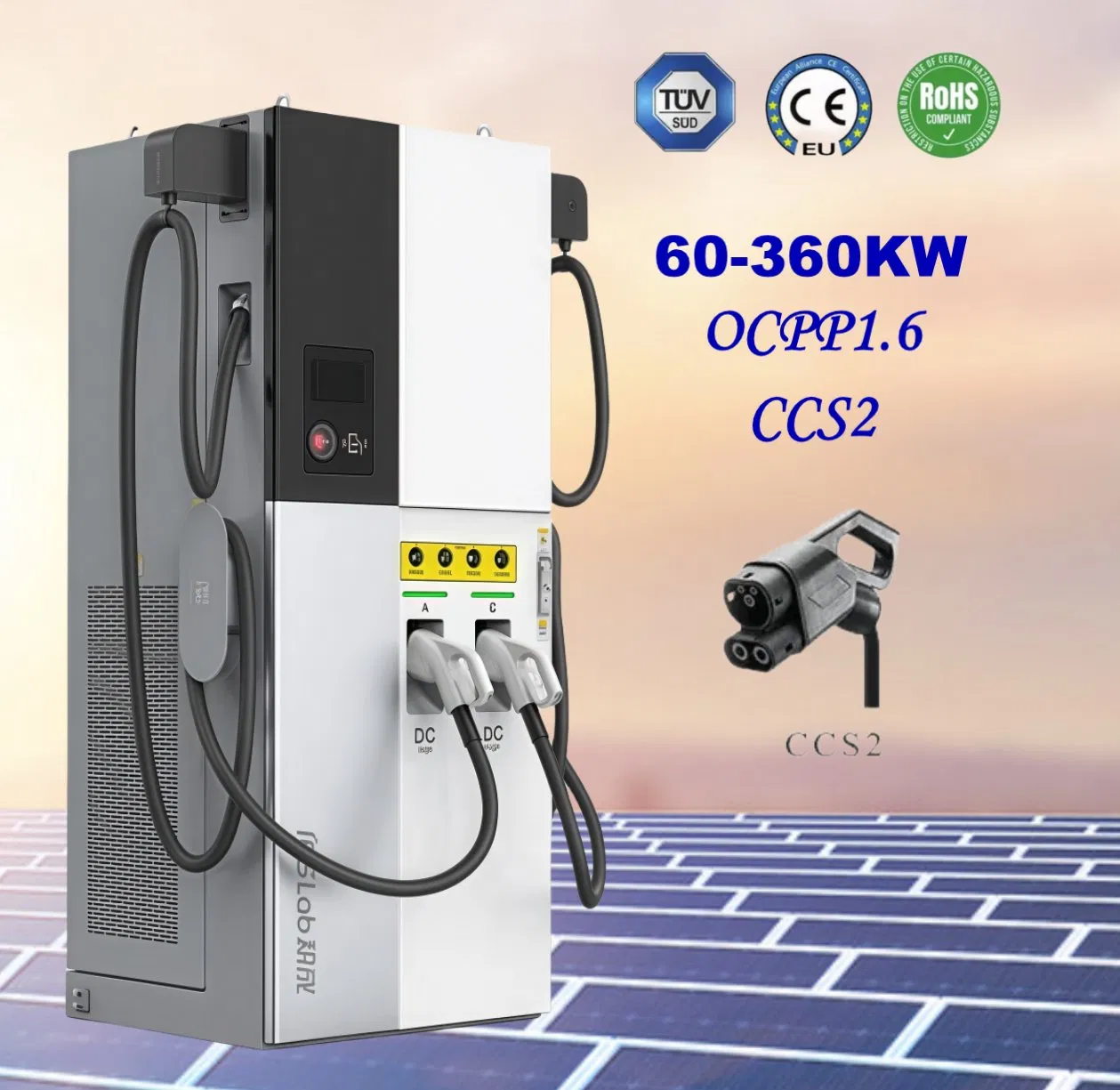 60kw 80kw 120kw 180kw 240kw 360kw Commercial Public Use LCD EV Car/Vehicle Charging Solutions with CCS2 Gbt 200A EV Charger Solutions with CE Ocpp