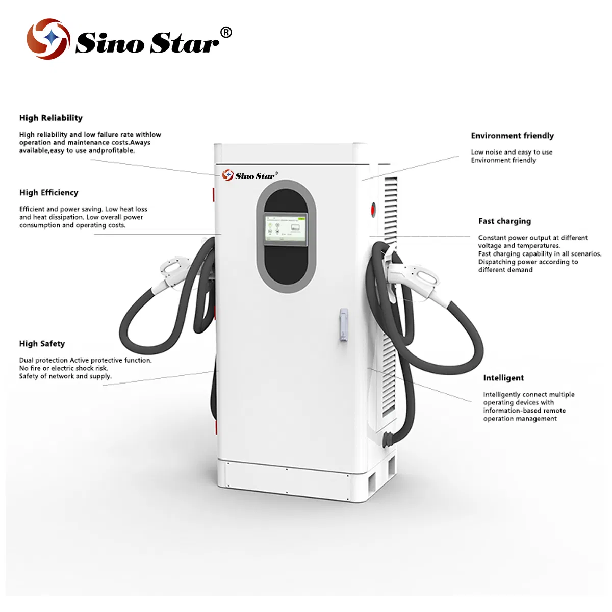 Commercial Public DC EV Fast Charging Stations 60kw Best Deal for EU UK Smart EV Charger