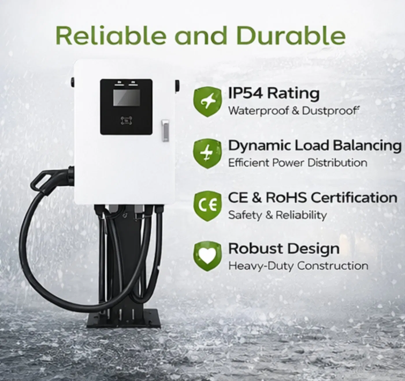 Wall Mounted DC EV Charger for Commercial &amp; Residential Use 40kw 60kw