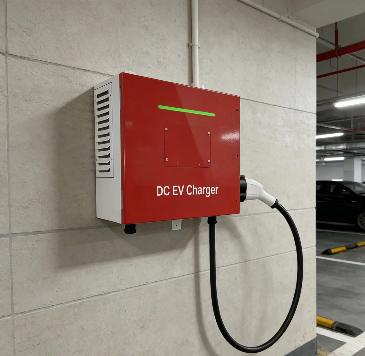 20-40kw DC Charging Pile EV Car Charger Wall-Mounted Minimalist Design