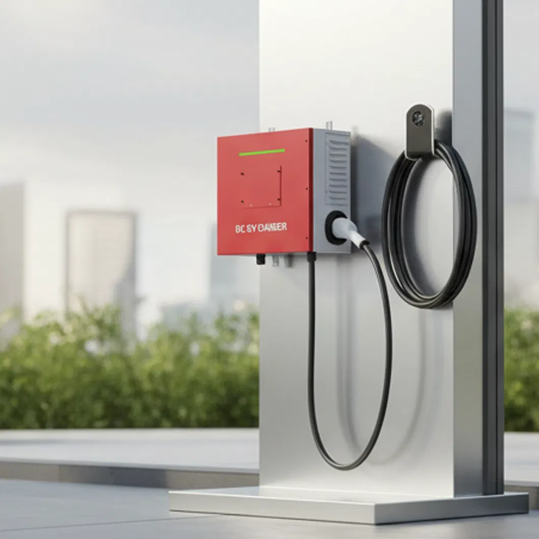 20-40kw DC Charging Pile EV Car Charger Wall-Mounted Minimalist Design