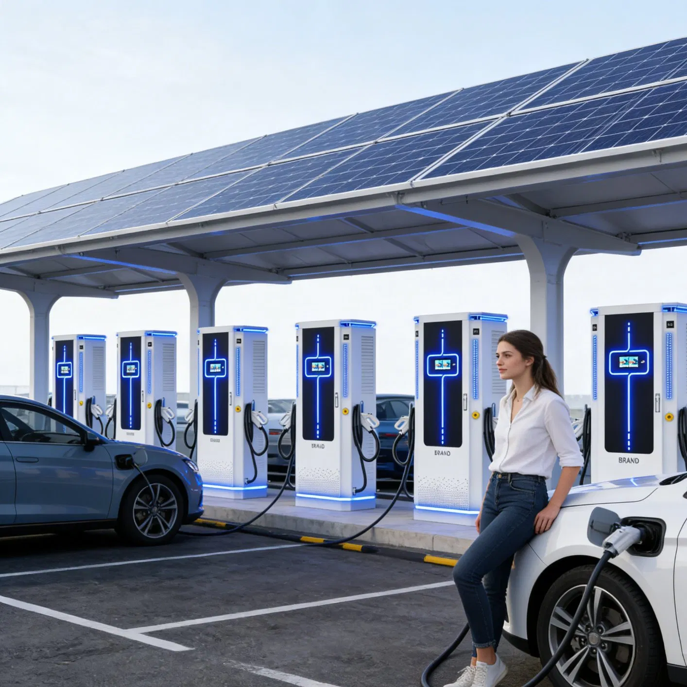 Nevi Compliant Level 3 UL Listed CCS1 Ocpp Commercial Fast EV Charger Dcfc Station USA Highway