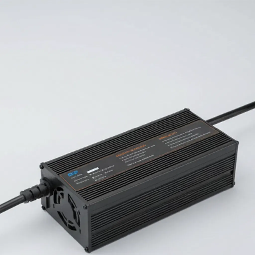 Rugged High-Power Waterproof IP34 EV Charging Unit for 12V-84V Lithium Systems Industrial 1200W Charger