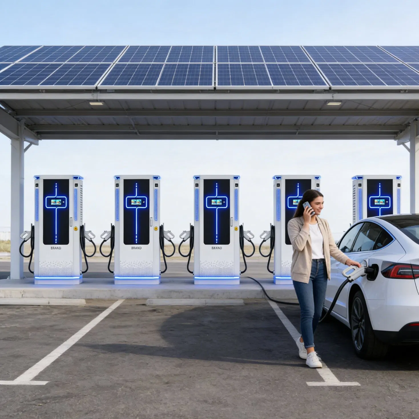 Shared Community Load Easy Install Apartment Smart APP Control EV Charger AC DC Hybrid Residential