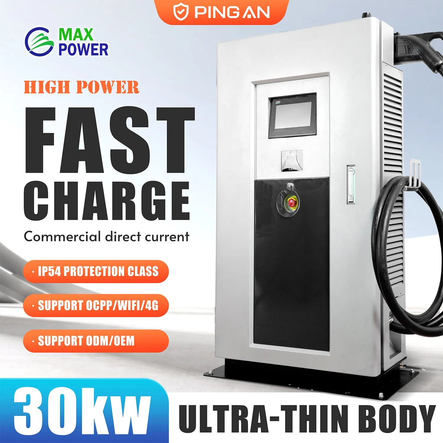 TUV Certified Public EV Charging Station Gbt CCS2 CCS1 Chademo 60kw DC Charging Station for Electric Cars