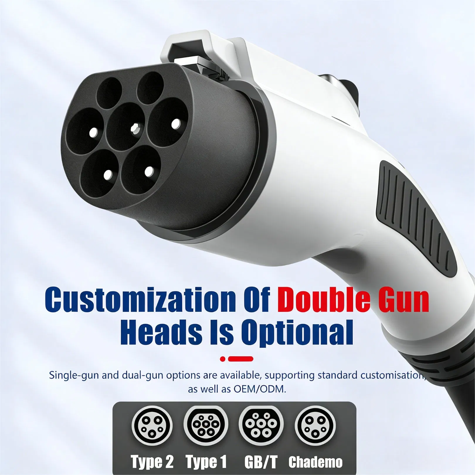 Floor-Mounted AC EV Charging Station Dual-Gun 7kw 11kw 22kw Multi-Standard for Hotel Parking