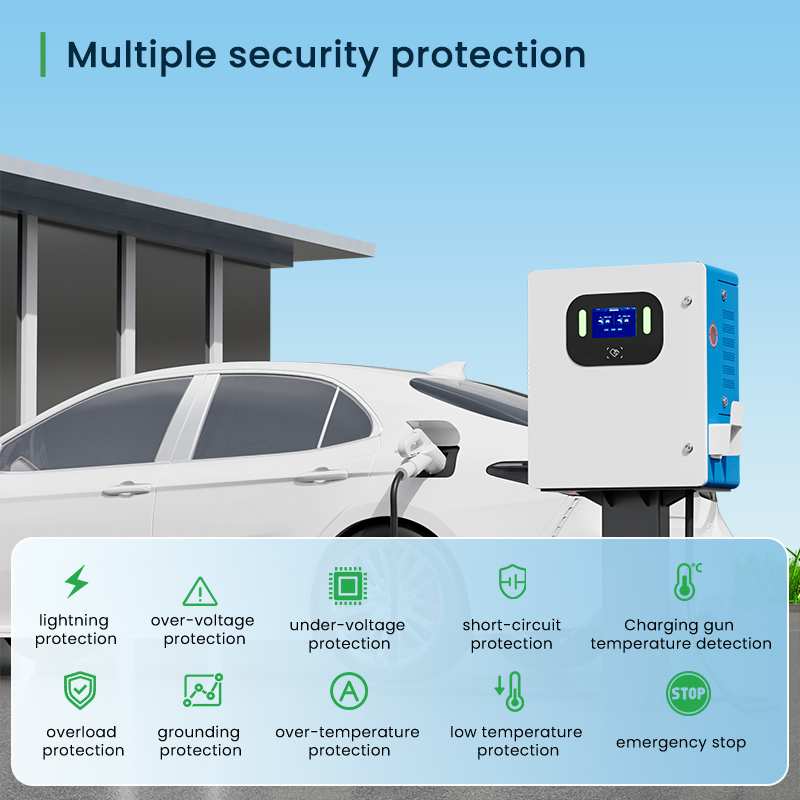 30kw DC Fast EV Charger IP54 Waterproof Wall Floor Mounted Charging Station