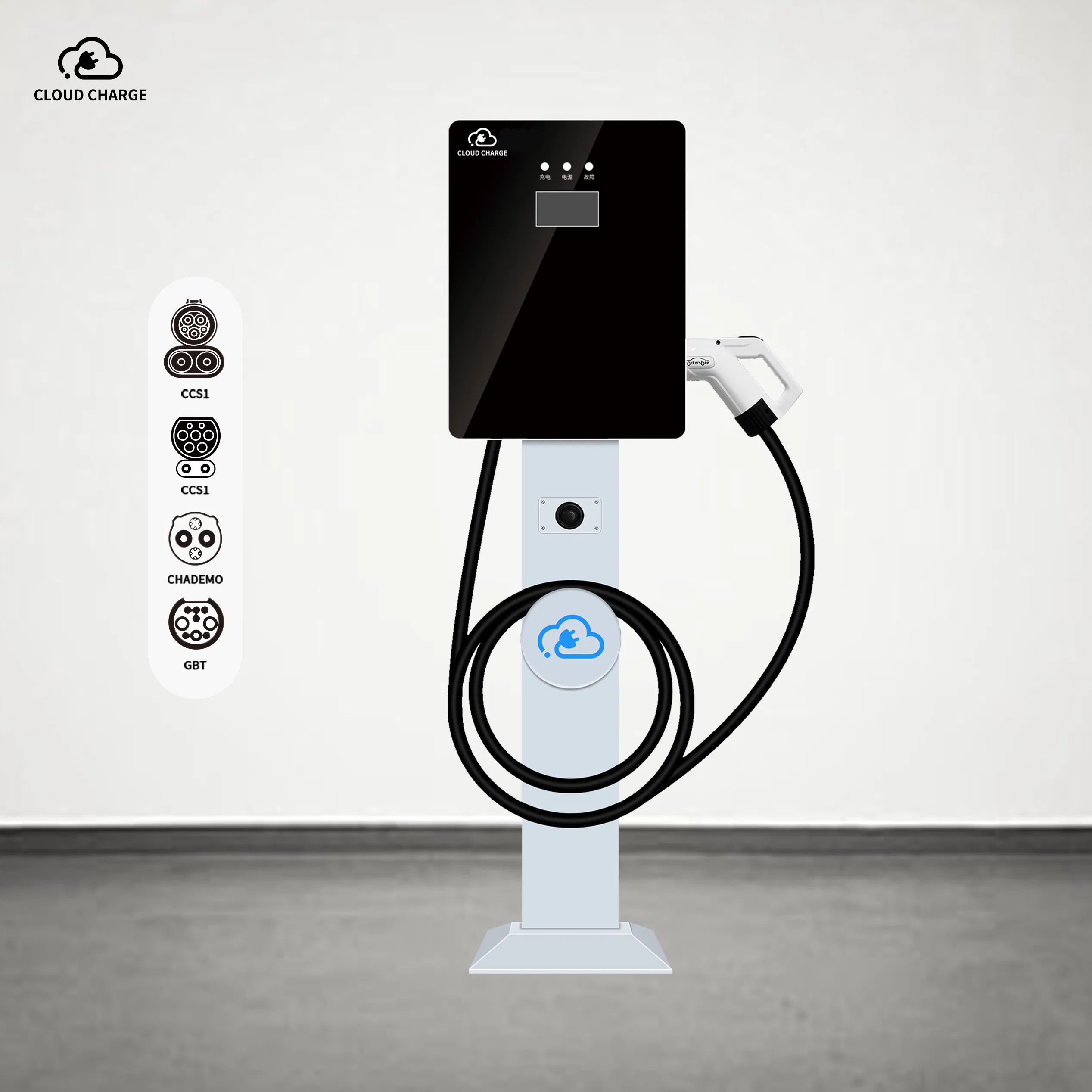 Cloudcharge Professional WiFi 4G Bluetooth RFID Home Residential Commercial Wallbox DC 20 30 40kw EV Electric Vehicle Car Charging Station Point Charger