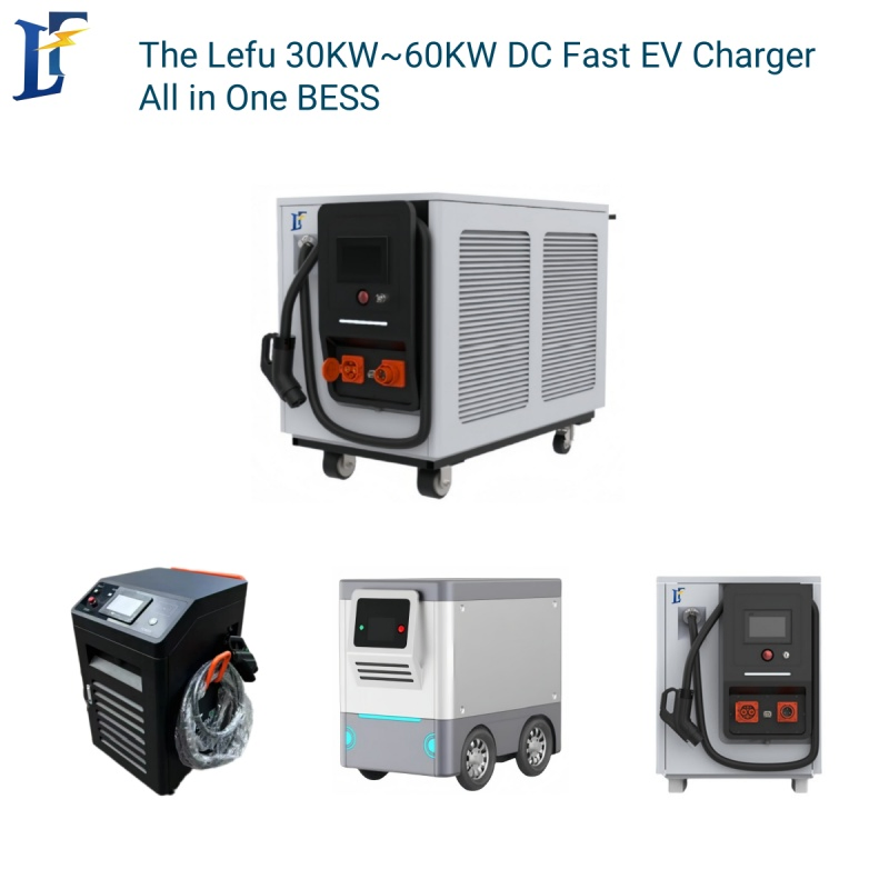 Mobile Portable Roadside Rescue Fast DC EV Charger 60kw 65kwh Electric Vehicle Charging Liquid Cooling LiFePO4 All in One Bess Model 3 Y S Byd CCS2 CCS1 Nacs