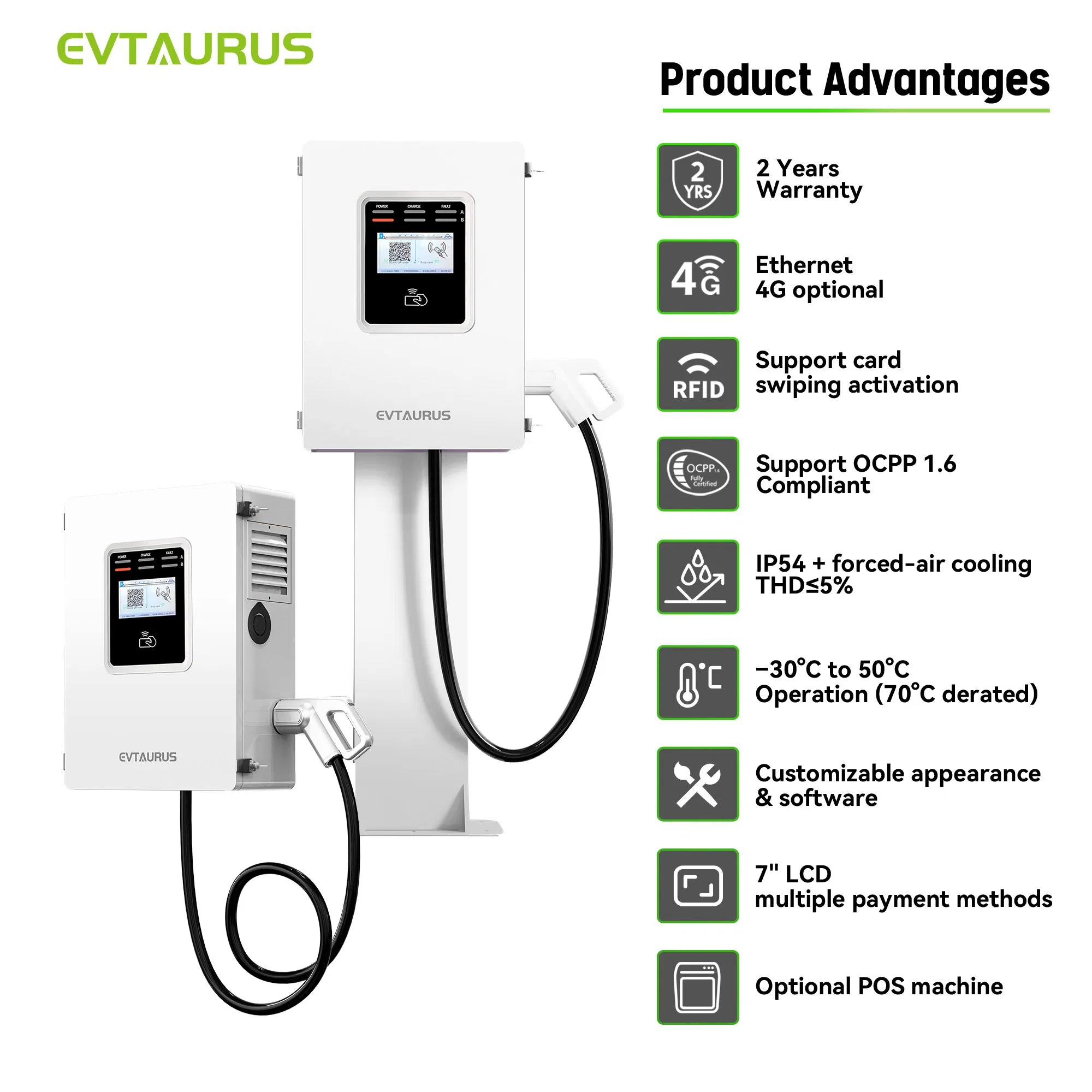 OEM Public Byd 20kw 30kw 40kw 60kw CCS Gbt Nacs Electric DC EV Car Fast Charger for Residential Office with Ocpp