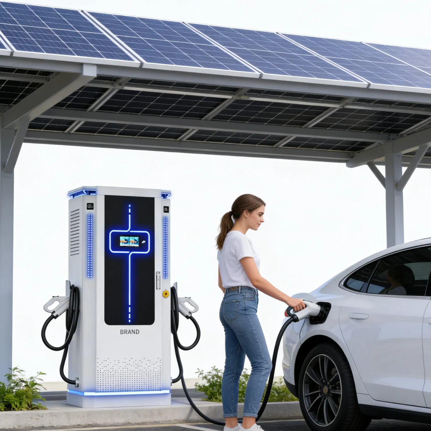 Campus 60kw EV Charger Ocpp 120kw Student Eco EV Charger UL CE