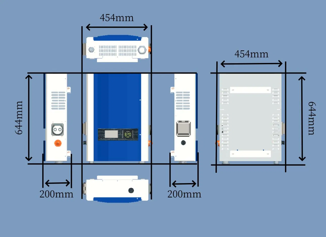 30kw GB/T Wall Mounted EV Charger RFID Billing System