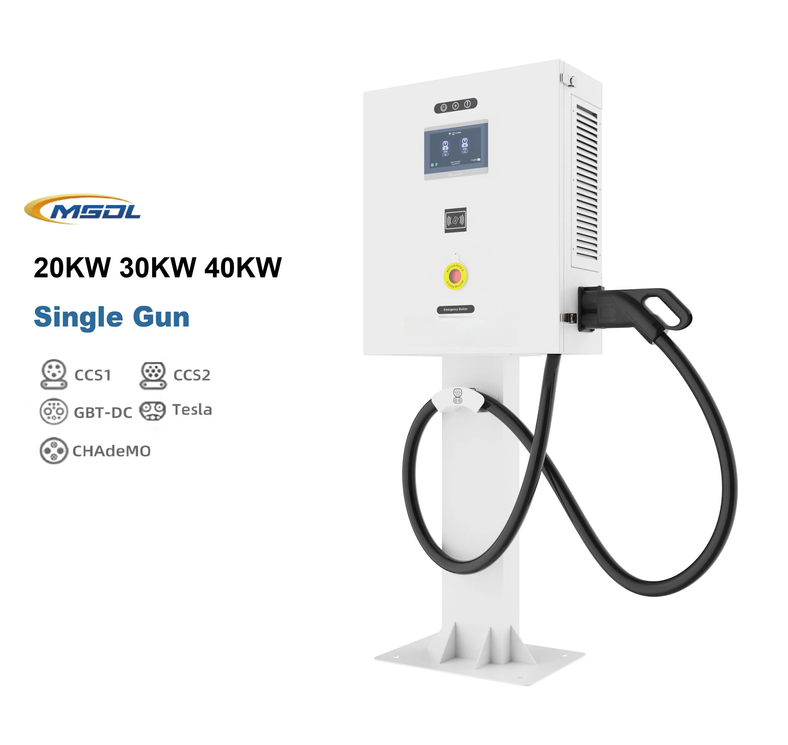 20-30kw Low-Cost DC EV Charger Electric Car Charger with Column-Mounted Option for Small Business and Residential Area Use