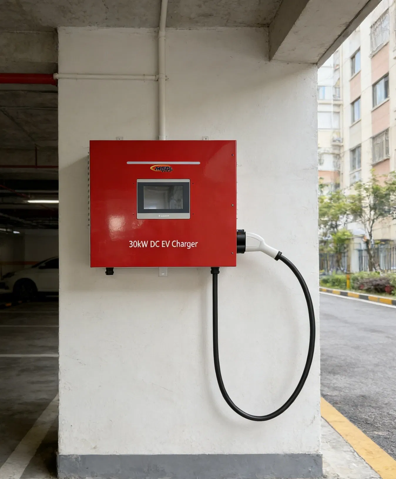 20-40kw DC Charging Pile EV Car Charger Wall-Mounted Minimalist Design