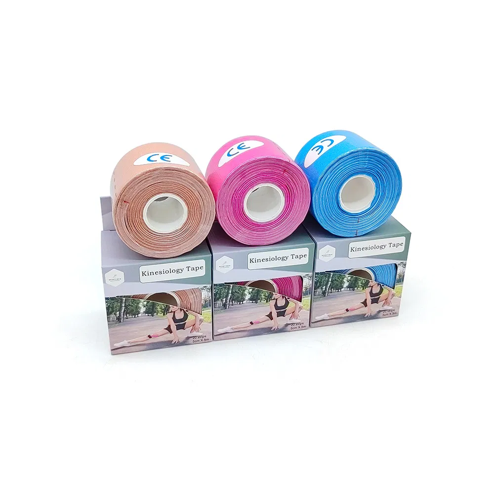 Cotton Elastic Athletic Tape Latex Free Pre Cut Kinesiology Sports Tape