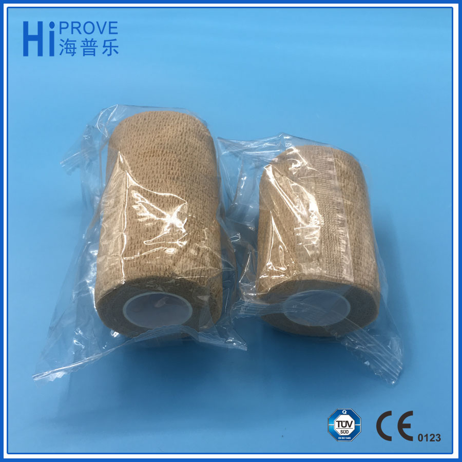 High Quality Latex Free Cotton Self Adhesive Cohesive Bandage Wrap Waterproof Bandage for Sports Pet Care