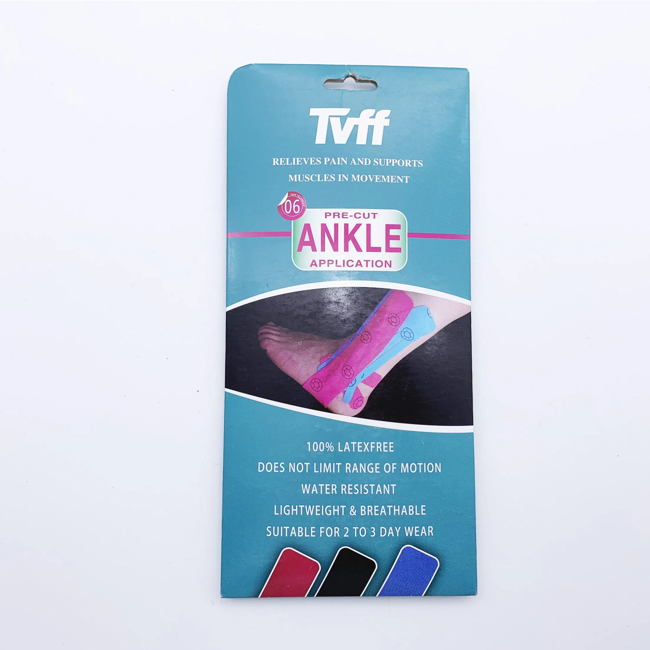 New Product OEM Elastic Athletic Pre-Cut Kinesiology Tape for Ankle