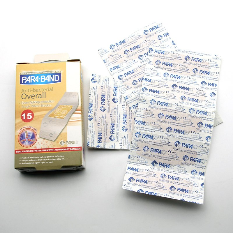 Custom 15PCS Flexible Grid PU Anti-Bacterial Overall Adhesive Bandage