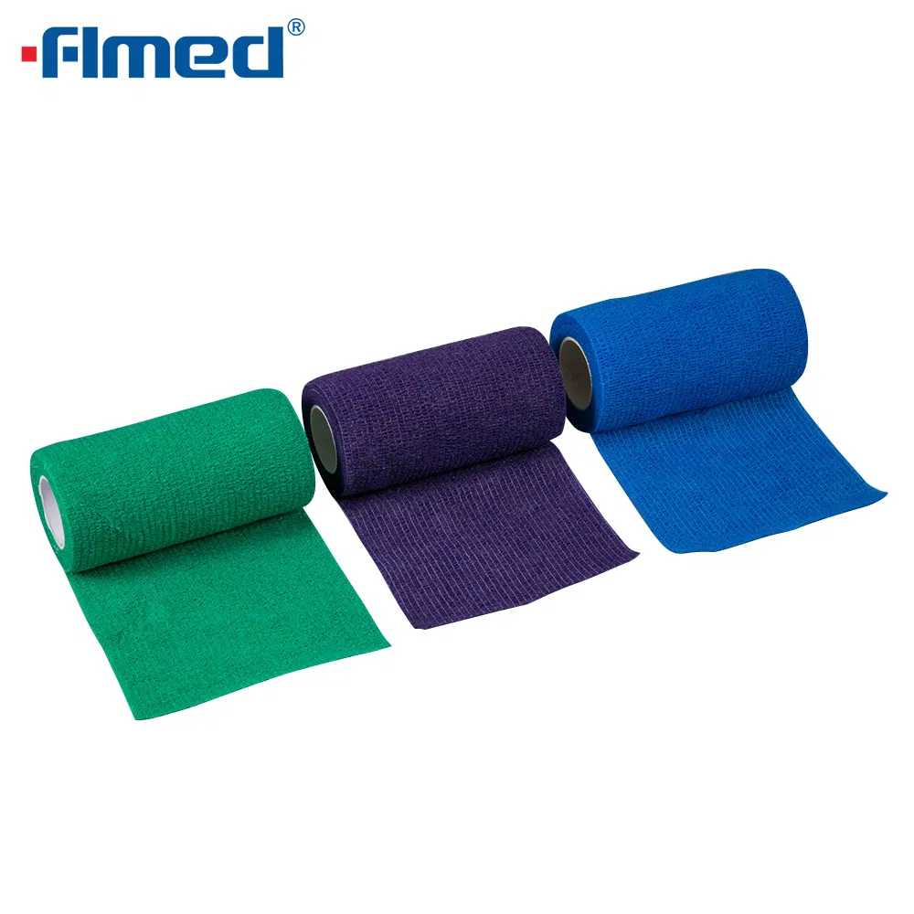Non-Woven Adhesive Bandage Supply Extra Wide 10cm Cohesive Elastic Bandage