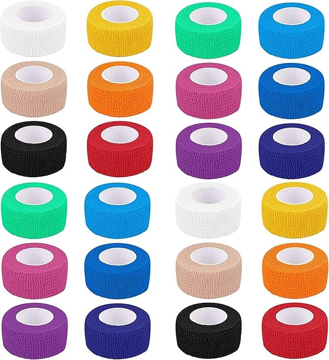 in Stock 2.5cm*4.5m Non-Woven Cohesive Finger Tape High Elastic Cohesive Bandage for Fingers