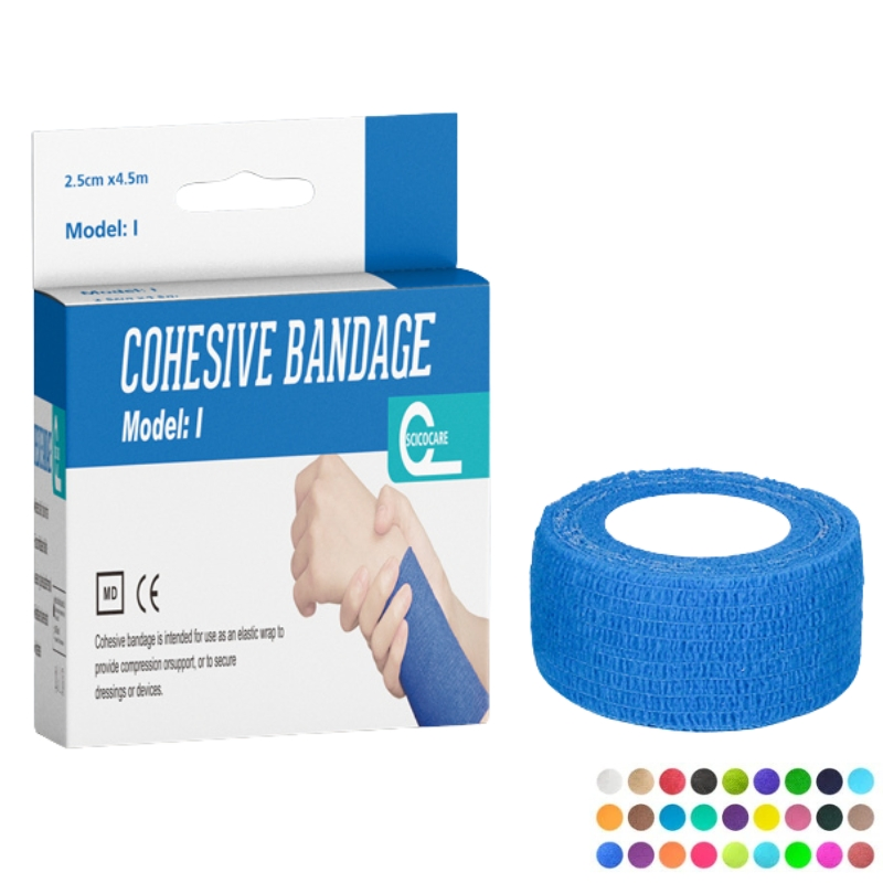 in Stock 2.5cm*4.5m Non-Woven Cohesive Finger Tape High Elastic Cohesive Bandage for Fingers