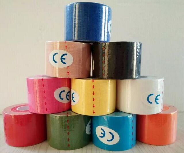 Custom Cotton Strapping Roll Waterproof Pre-Cut Muscle Kinesiology Face Tape Fitness Medical Athletic Sport Kinesiology Tape