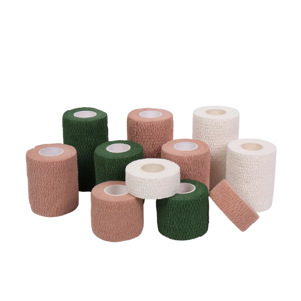 OEM/ODM Medical-Grade Cotton Cohesive Bandage Self-Adhesive Elastic Bandage with Latex Free