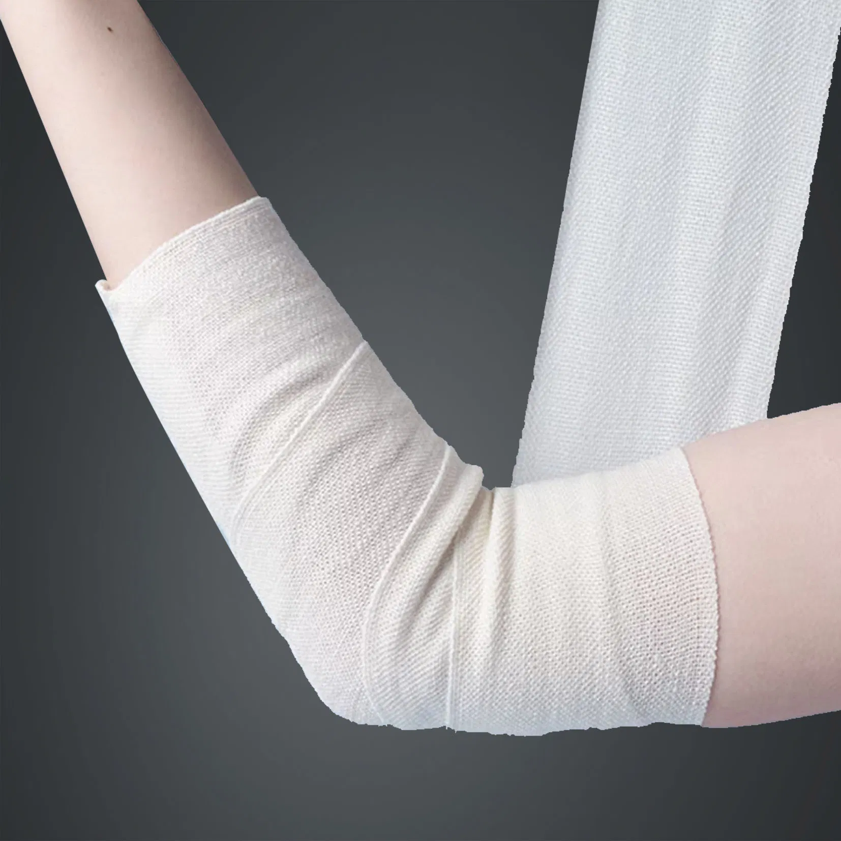 Medical Supplies Polyester Non-Self-Adhesive Skin Color High Elastic Bandage (+Extra Clips)