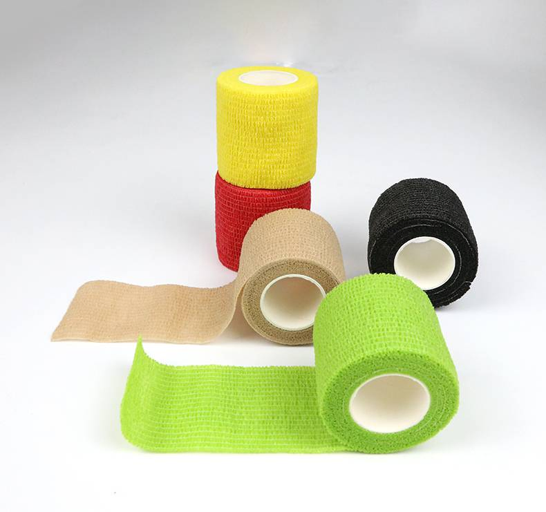 Easy Tear Non Woven Cohesive Bandage Self-Adherent Latex and Latex Free No Stick to Hair or Skin Size 1"/2"/3"/4"X5y