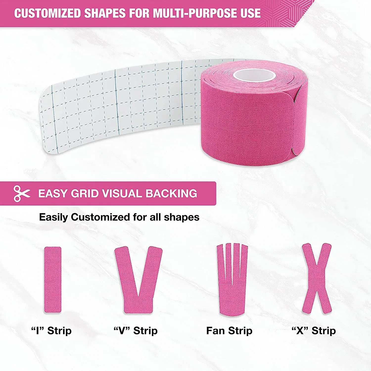 Water Resistant Kinesiology Tape for Physical Therapy Sports Athletes