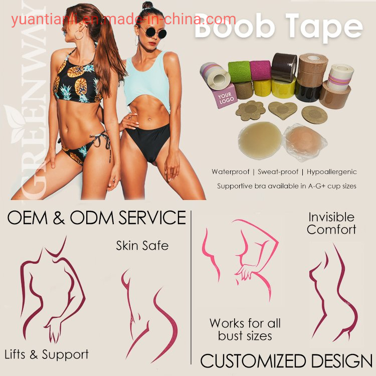 Chinese Factory Hot Selling Nude Water Resistant Elastic Black Boob Tape for Large Breast