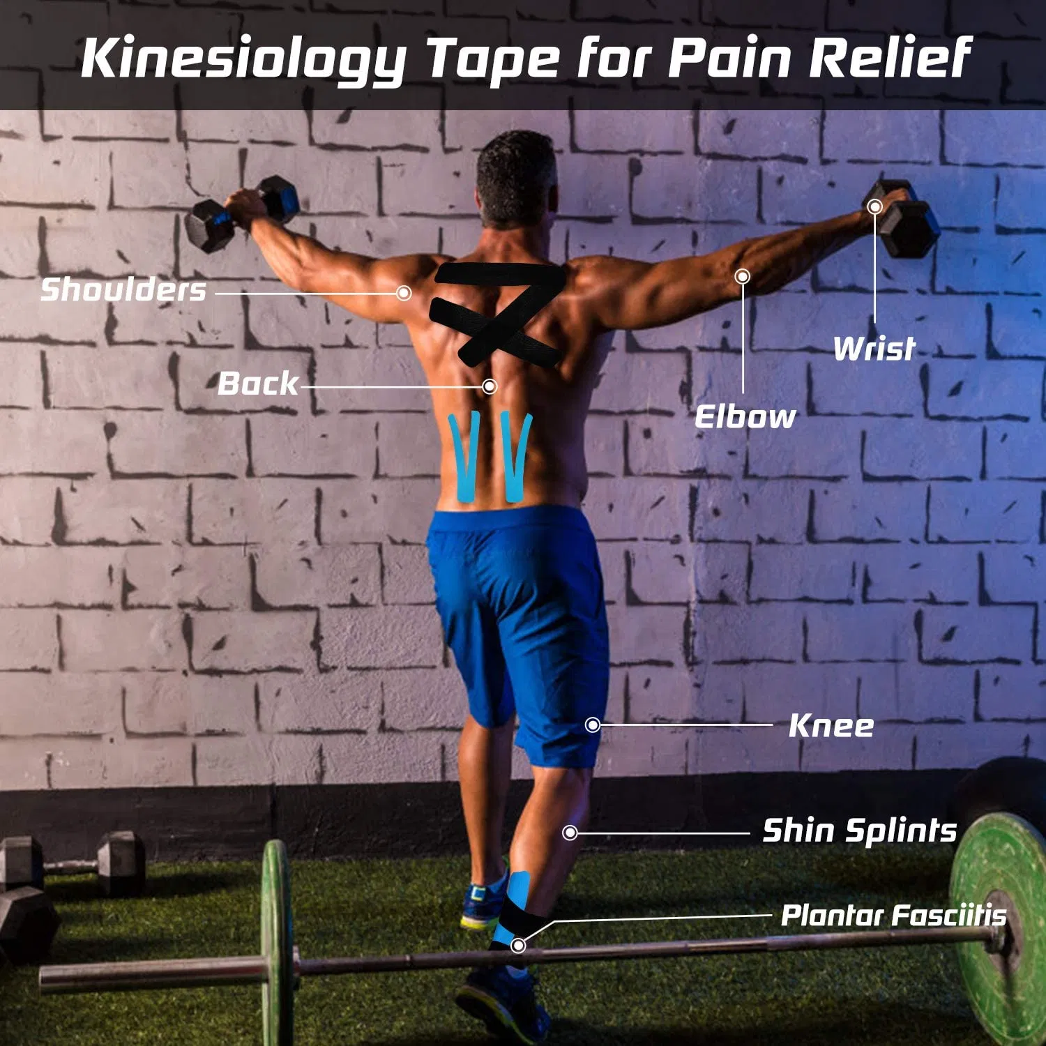Water Resistant Kinesiology Tape for Physical Therapy Sports Athletes