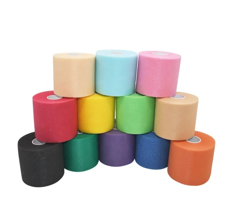 Skin-Friendly Foam Underwrap for Sports Tape Pre-Wrap Muscle Support and Basketball Protection