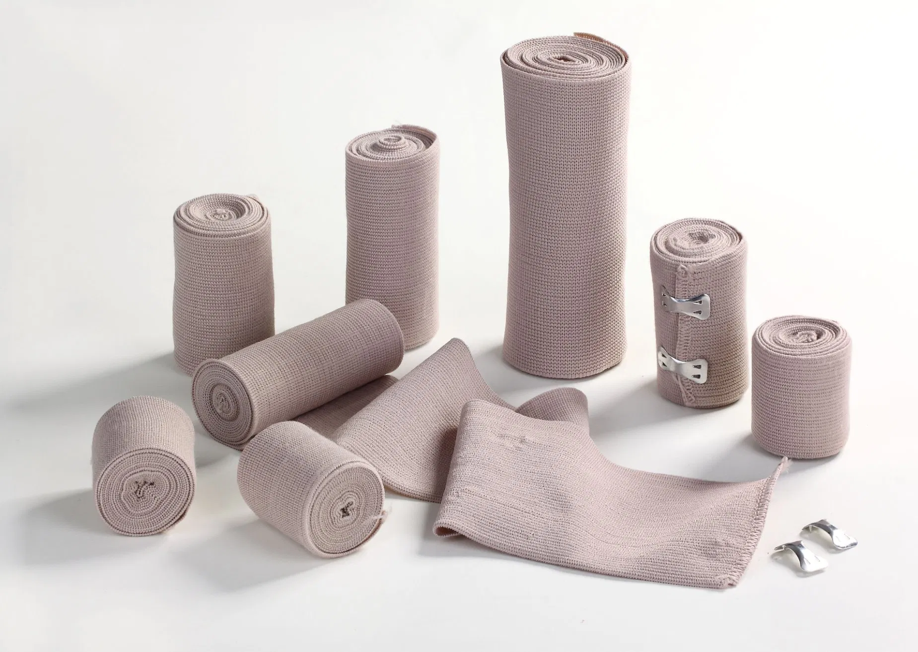 1roll/Poly Bag Without Ethylene Oxide Sterilization Elastic Adhesive Medical Cotton Gauze Rubber Bandage