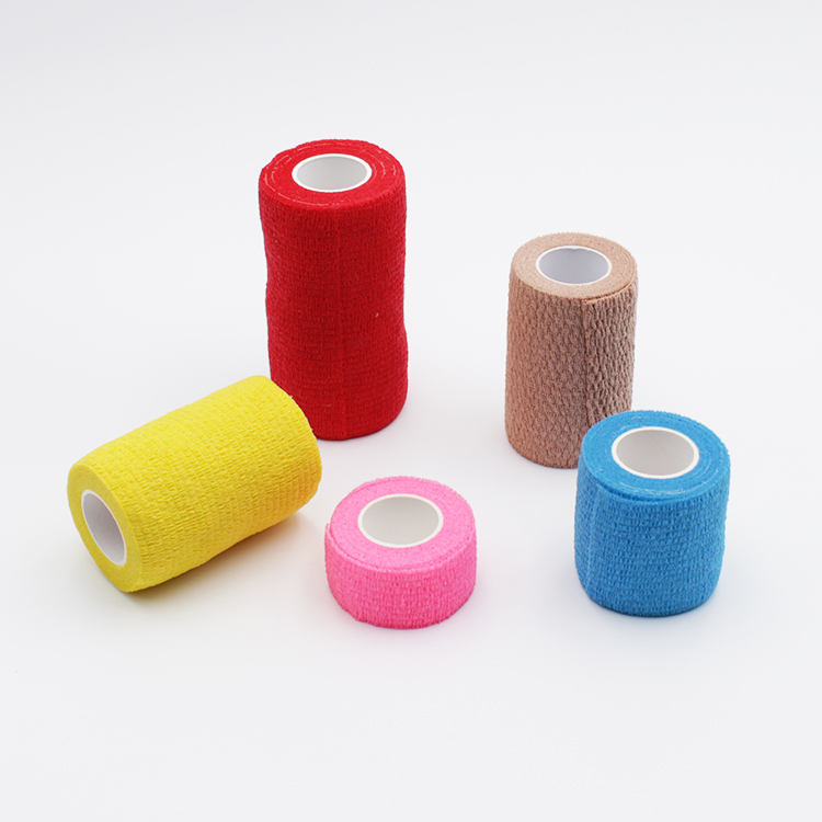 CE ISO Self Adhesive Cohesive Elastic Bandage with Custom Logo Printed Sport Veterinary Adherent Bandage Tape