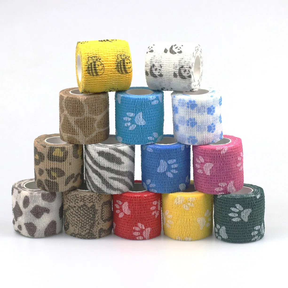 Custom /OEM/ODM Medical Cohesive Colorful Elastic Vet Compression Self Adhesive Non Woven /Cotton/Nonwoven Bandage for Hurt Leg/Arm/Finger/Foot/Sport Protection